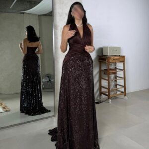 فستان سهره لون بنى