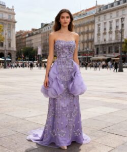 فستان سهره لون موف