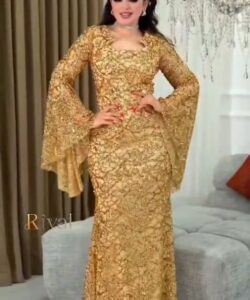 فستان سهره لون اصفر