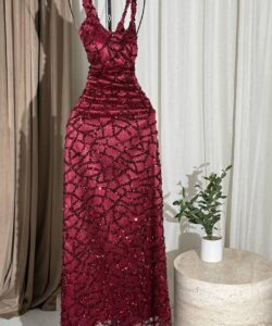 فستان سهره لون نبيتى