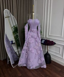 فستان سهره لون موف