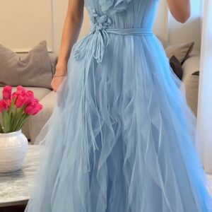 فستان سهره لون سماوي