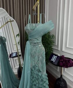 فستان سهره لون سماوي