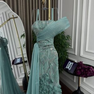 فستان سهره لون سماوي