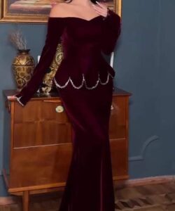 فستان سهره لون نبيتى