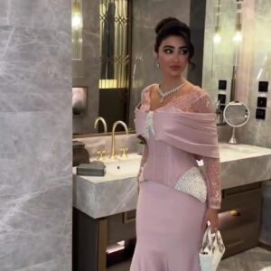 فساتين سهره لون وردي