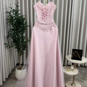 فساتين سهره لون وردي