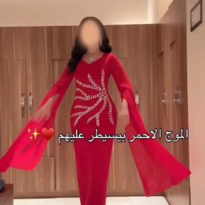 فساتين سهره لون احمر