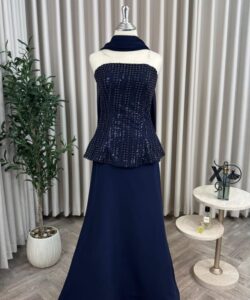 فساتين سهره لون كحلي