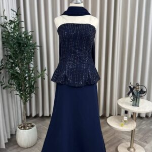 فساتين سهره لون كحلي