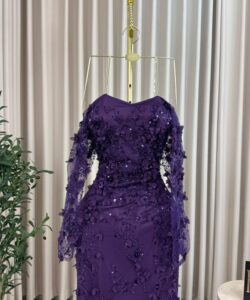 فساتين سهره لون بنفسجي