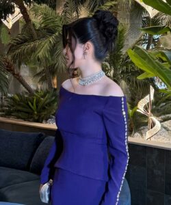 فساتين سهره لون بنفسجي