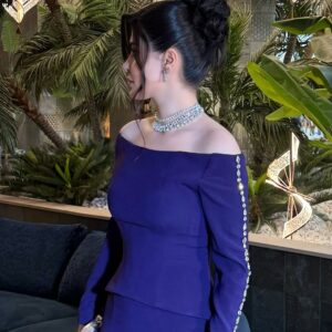 فساتين سهره لون بنفسجي