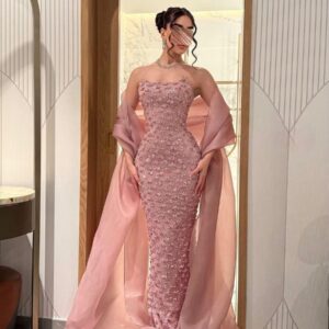 فساتين سهره لون وردي