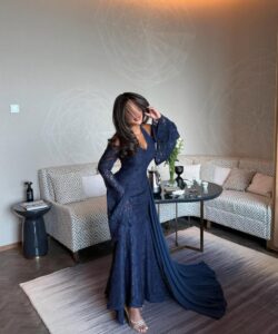 فساتين سهره لون كحلي