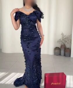 فساتين سهره لون كحلي