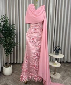 فساتين سهره لون وردي