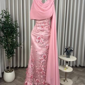 فساتين سهره لون وردي