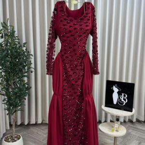 فساتين سهره لون احمر