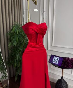 فساتين سهره لون احمر