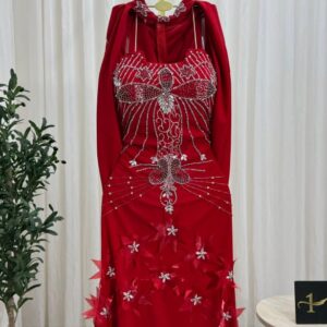 فساتين سهره لون احمر