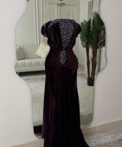 فساتين سهره لون بنفسجي