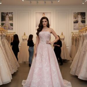 فساتين سهره لون وردي