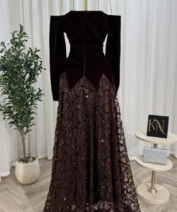 فساتين سهره لون اسود في بنى