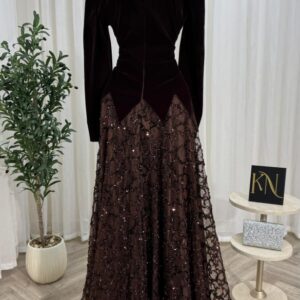 فساتين سهره لون اسود في بنى