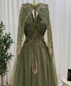 فساتين سهره لون اخضر