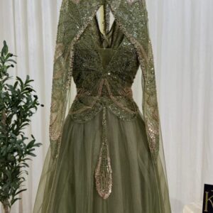 فساتين سهره لون اخضر