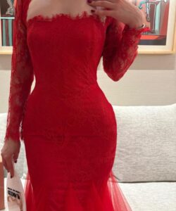 فساتين سهره لون احمر