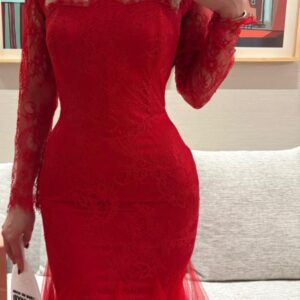 فساتين سهره لون احمر