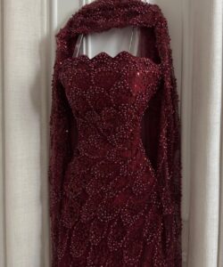 فساتين سهره لون نبيتى روعه