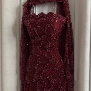 فساتين سهره لون نبيتى روعه