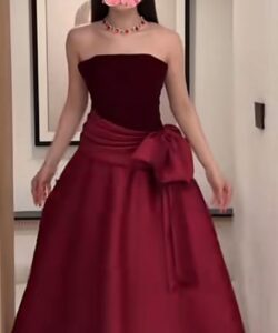 فساتين سهره لون نبيتى