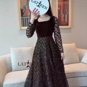 فساتين سهره لون بني