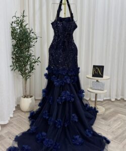 فساتين سهره لون كحلي