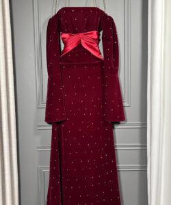 فساتين سهره لون نبيتى روعه