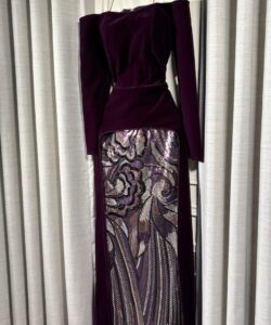 فساتين سهره لون بنفسجي