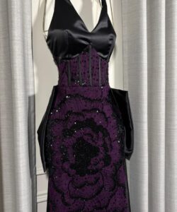 فساتين سهره لون بنفسجي