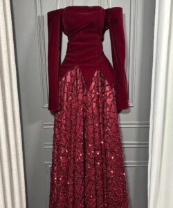 فساتين سهره لون احمر