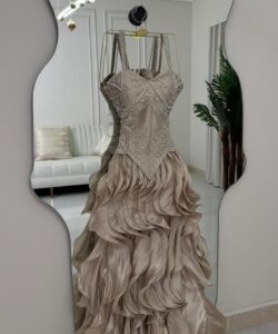 فستان سهره لون كافية