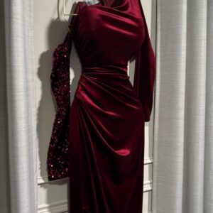 فستان سهره لون نبيتى