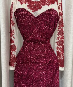 فستان سهره لون نبيتى