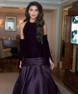 فستان سهره لون بنفسجي