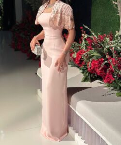 فستان سهره لون وردي