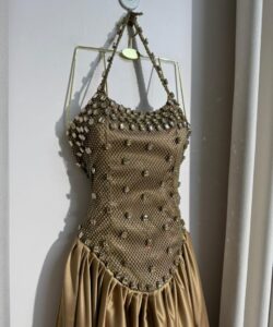 فستان سهره لون عسلى