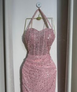 فستان سهره لون وردي