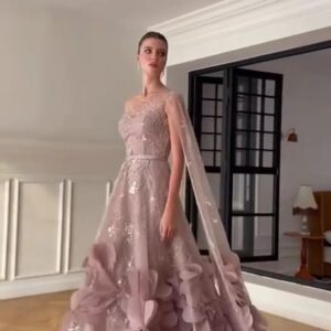 فستان سهره لون وردي